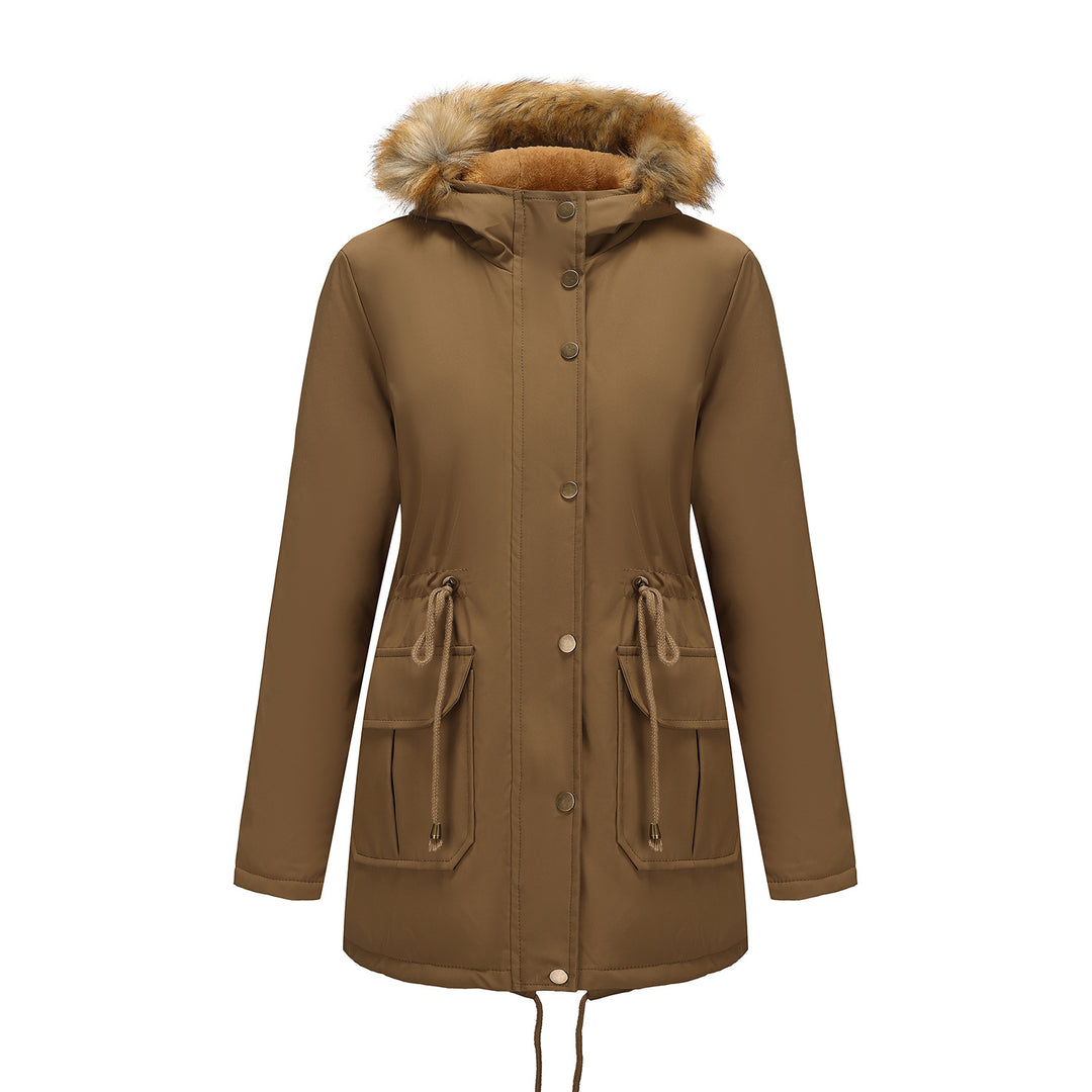 Damen Winterparka mit Pelzkragen Drune