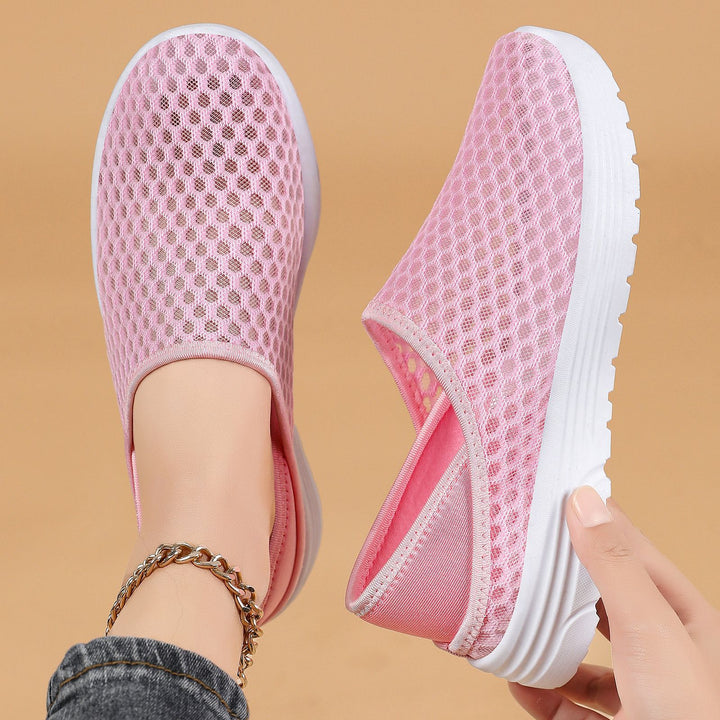 Damen nan atmungsaktive Mesh-Slip-On Clog-Sneaker mit Memory-Fußbett und dämpfender EVA-Sohle Drune