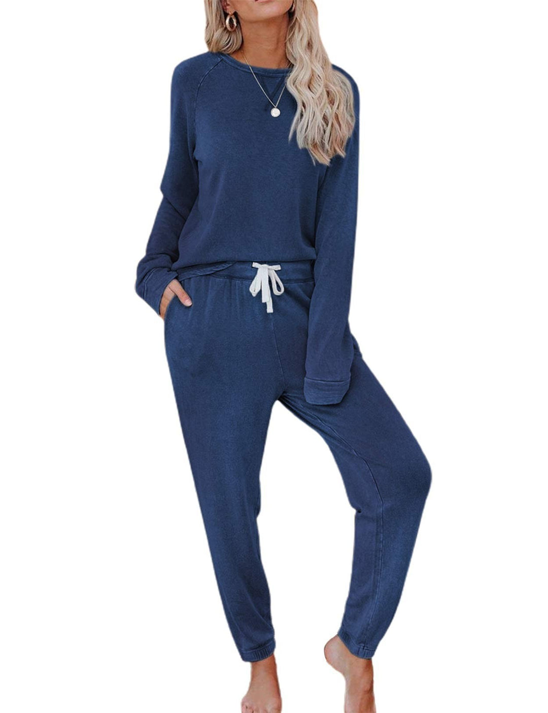 Damen Bequemes Lounge-Set mit schickem Oversized-Pullover und entspannender Hose Drune