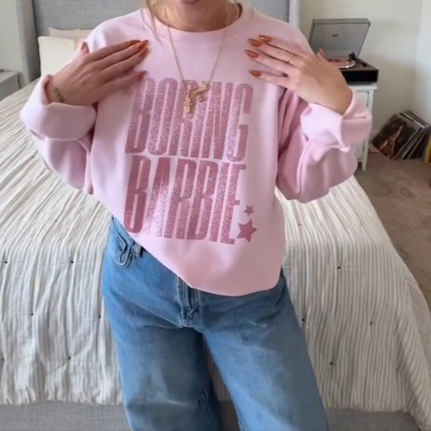 Damen Sweatshirt mit glitzerndem Aufdruck Drune