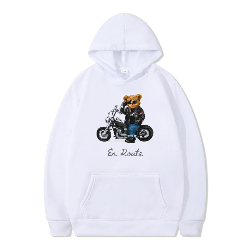 Damen Kapuzenpullover mit einzigartigem Bärenmotiv und lässiger Passform Drune