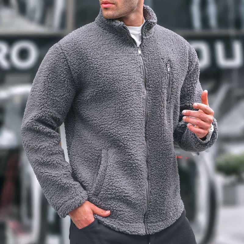 Herren kuschelige Fleecejacke mit praktischem Reißverschluss Drune