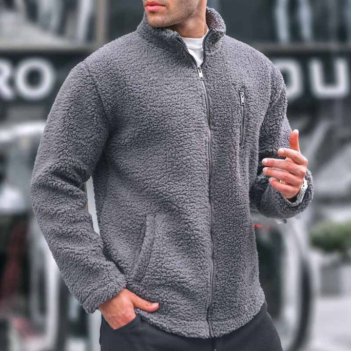Herren kuschelige Fleecejacke mit praktischem Reißverschluss Drune