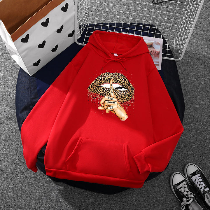 Damen Hoodie mit auffälligem Leopardenmotiv Drune