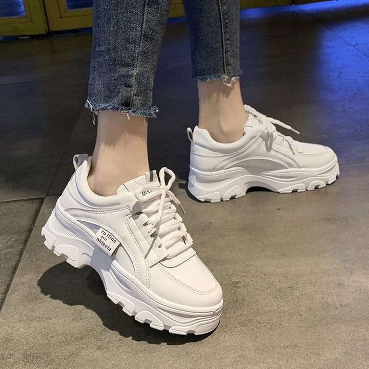 Damen Chunky Sneakers mit rutschfester Sohle und atmungsaktivem Obermaterial Drune