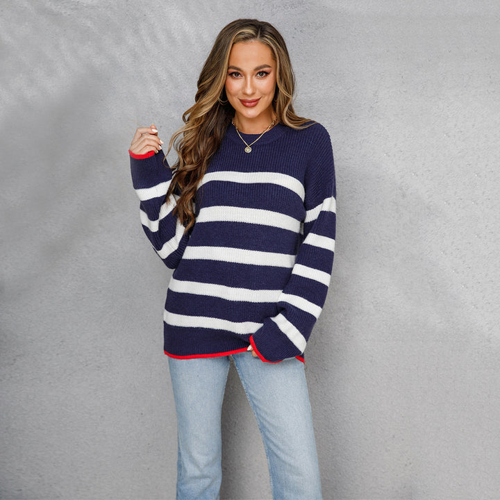 Damen Strickpullover im maritimen Streifenlook Drune