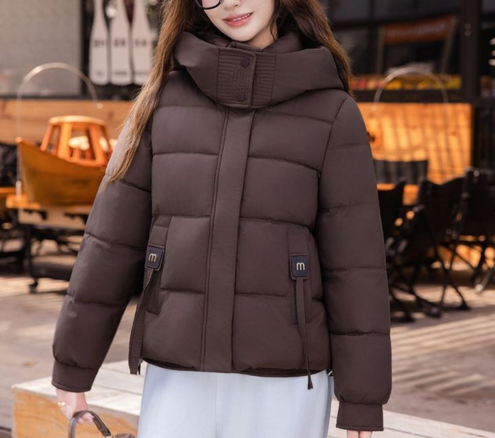 Damen modische Steppjacke mit hohem Kragen und praktischen Taschen Drune