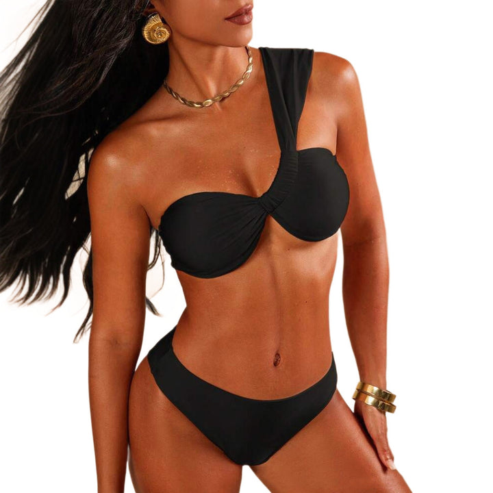 Damen Eleganter einseitiger Bikini mit komfortablem Träger Drune