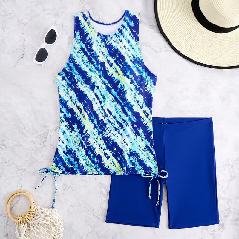 Frauen Stylisches Schwimm Tank und Shorts Set Drune
