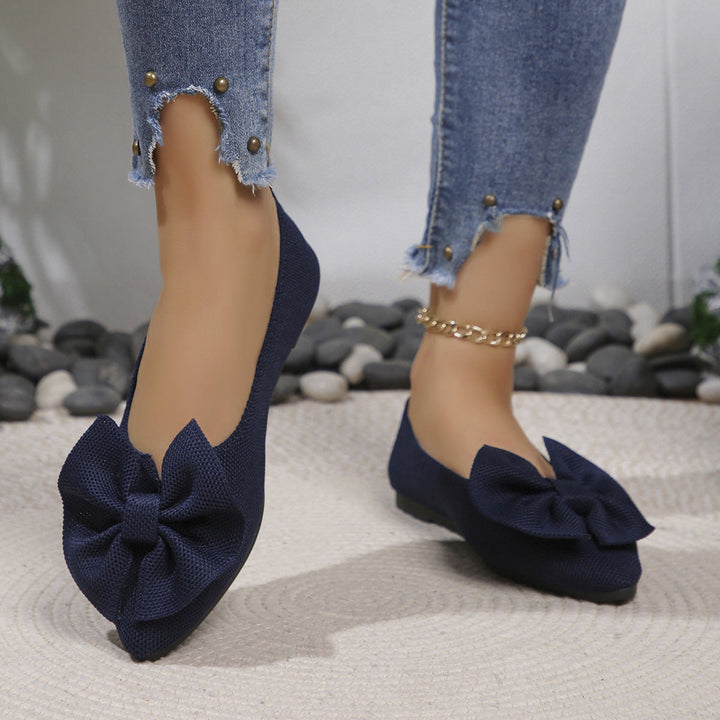Damen Ballerinas mit dekorativem Schleifendetail und bequemem Fußbett Drune