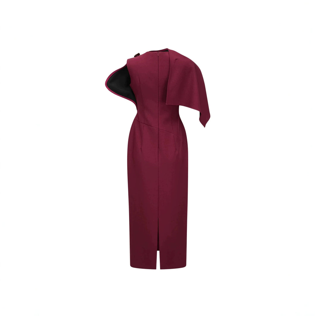 Damen Elegantes Abendkleid mit schulterfreiem Design und raffinierten Drapierungen Drune