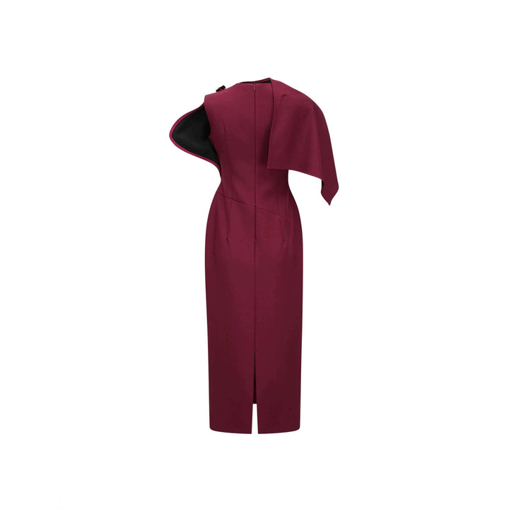 Damen Elegantes Abendkleid mit schulterfreiem Design und raffinierten Drapierungen Drune