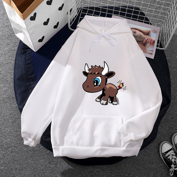 Damen Kapuzenpullover mit verspieltem Tiermotiv Drune