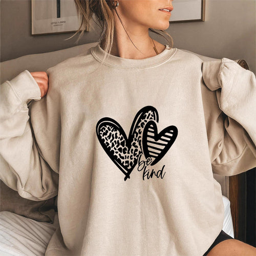 Damen Sweatshirt mit modischem Herzmotiv und lässigem Schnitt Drune