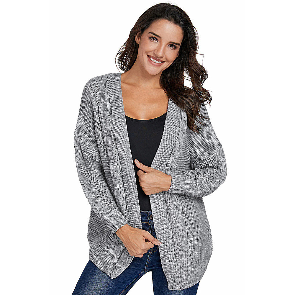 Damen Strickjacke mit zeitlosem Zopfmuster Drune
