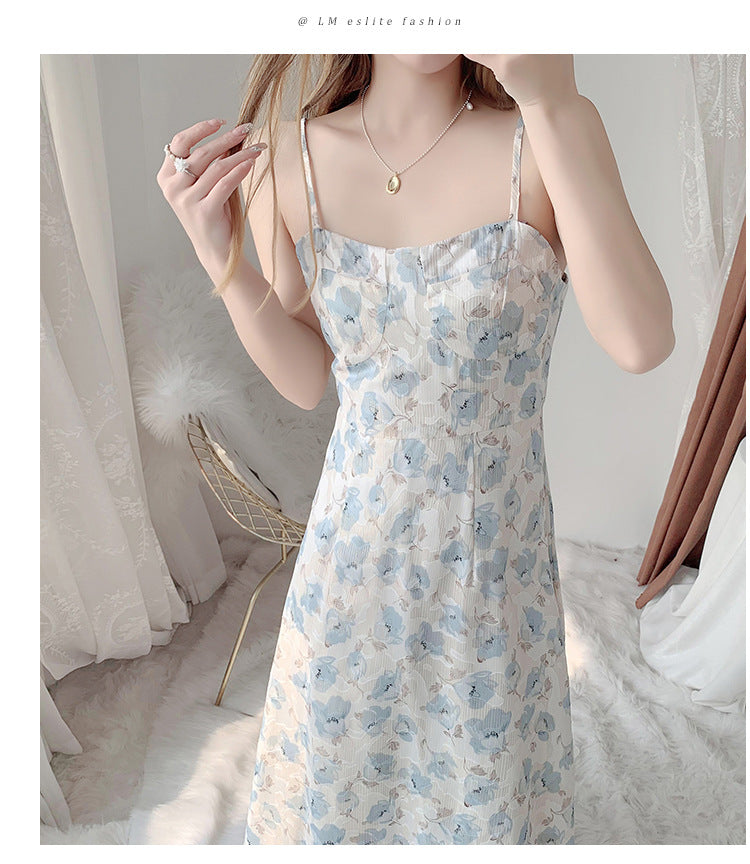 Damen Langärmliges Sommerkleid mit floralen Details Drune