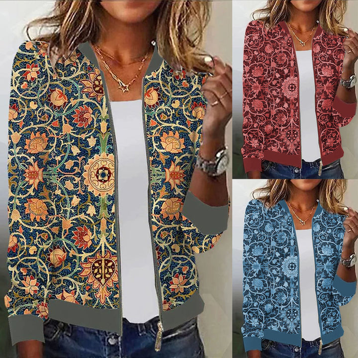 Damen Blousonjacke mit floralem Muster Drune
