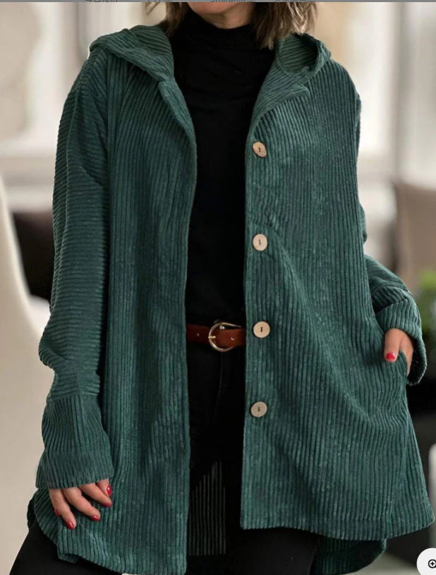 Damen Winterjacke mit hohem Kragen und Knopfverschluss