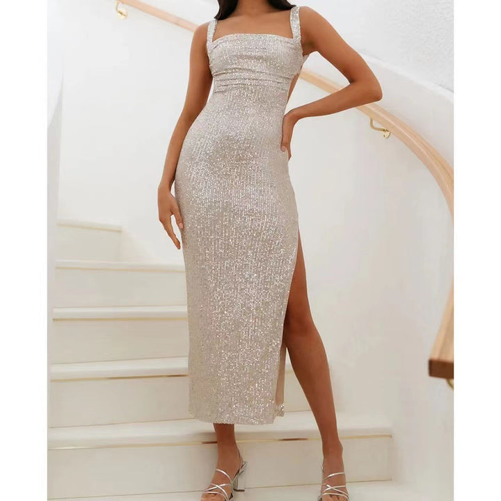 Damen Glamouröses Paillettenkleid mit schmalem Schnitt und verführerischem Design Drune