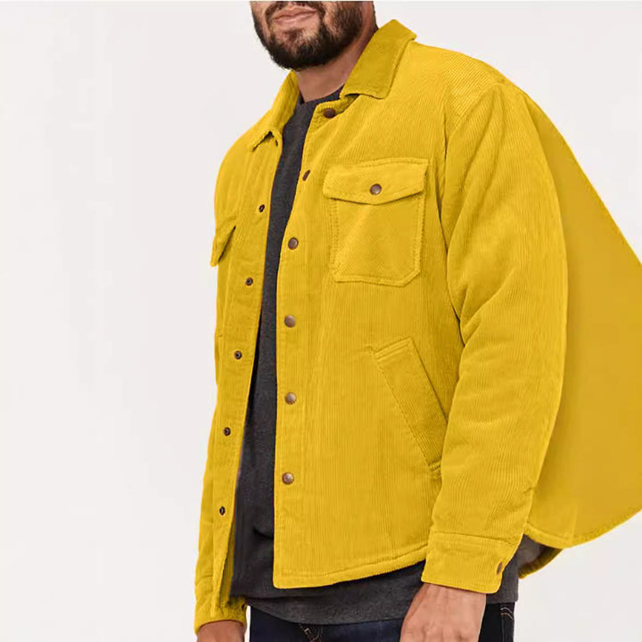 Herren lässige Cordjacke mit praktischen Brust- und Seitentaschen Drune