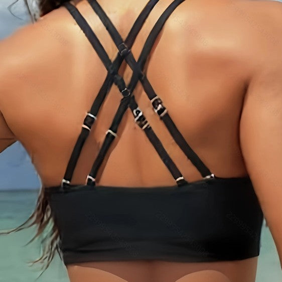 Damen Bikiniset mit floralem Design und hohem Schnitt Drune