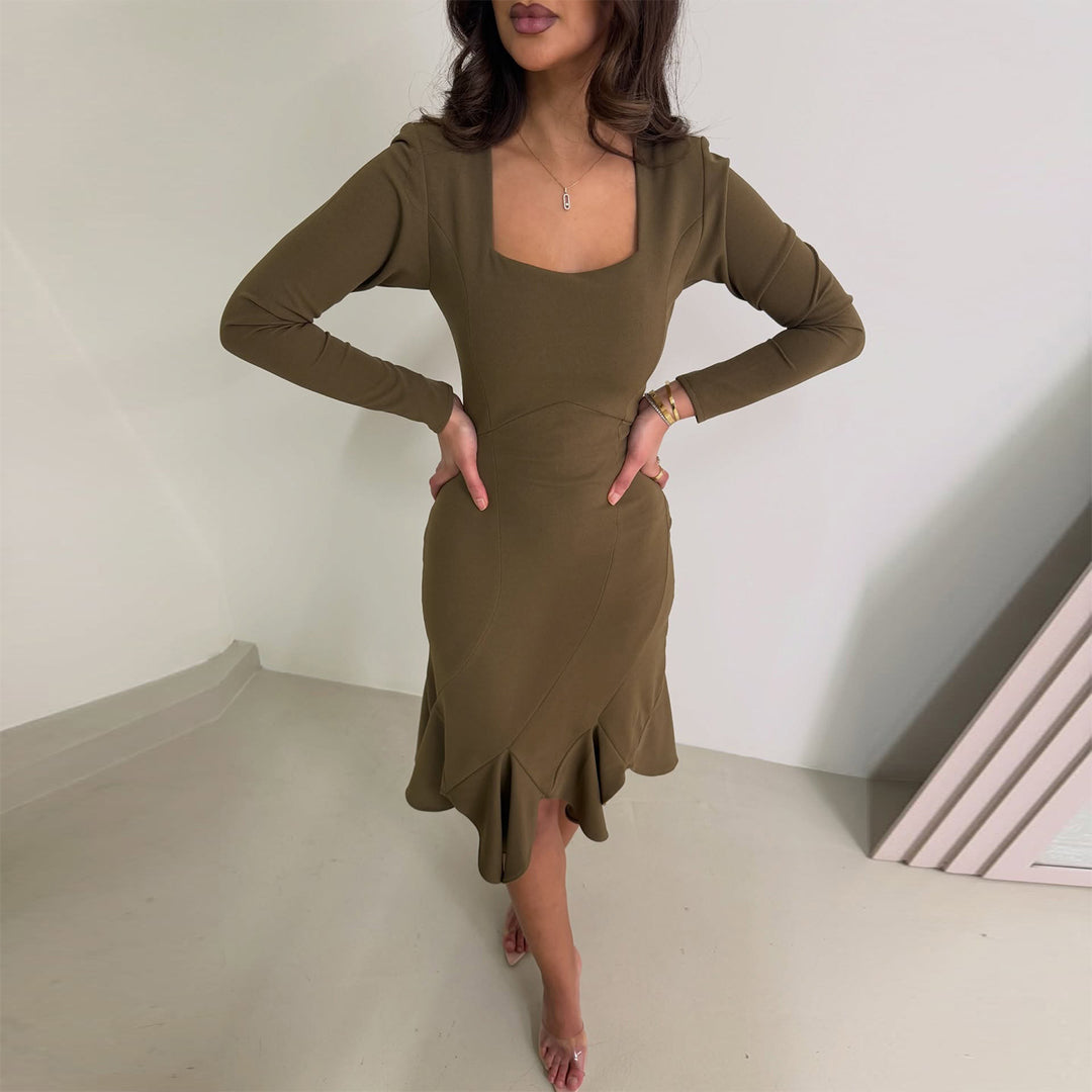 Damen Kleid mit raffiniertem Schnitt Drune