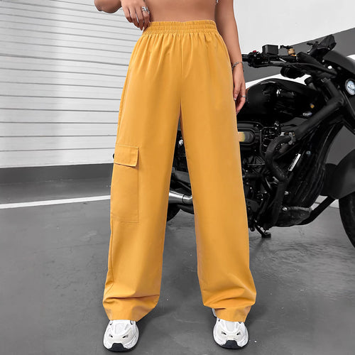 Damen Cargo-Hose mit elastischem Bund und seitlichen Taschen Drune