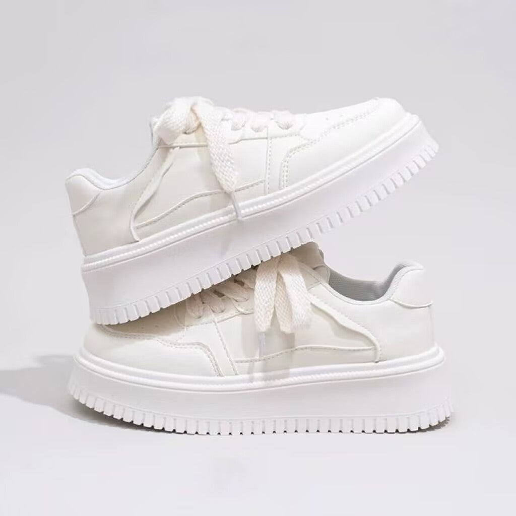 Damen Sportliche Sneakers mit dicker Laufsohle und atmungsaktiver Fütterung Drune