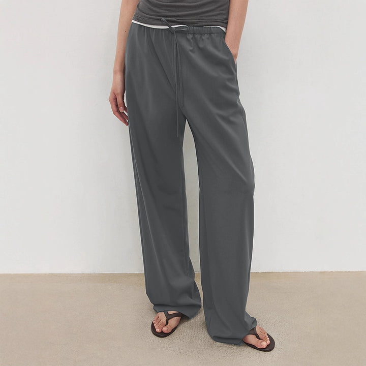 Damen elegante und weit geschnittene Freizeithose Drune