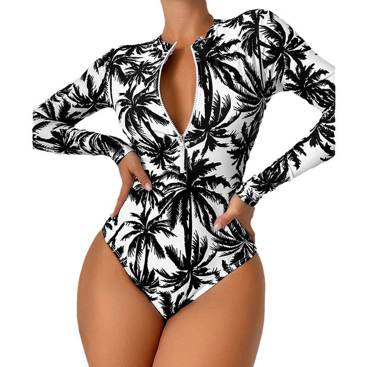 Damen Longsleeve Badeanzug mit praktischem Reißverschluss Drune
