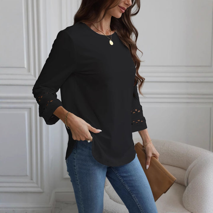 Damen modisches Oberteil mit eleganten Lochdetails Drune