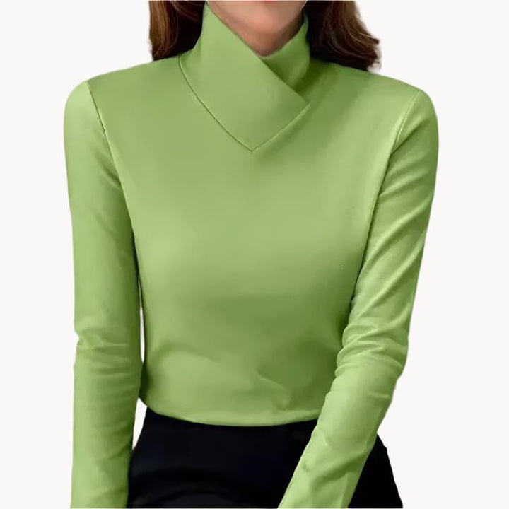 Drune | Bluse mit Asymmetrischem Kragen Langarm-design Elegant und Modern