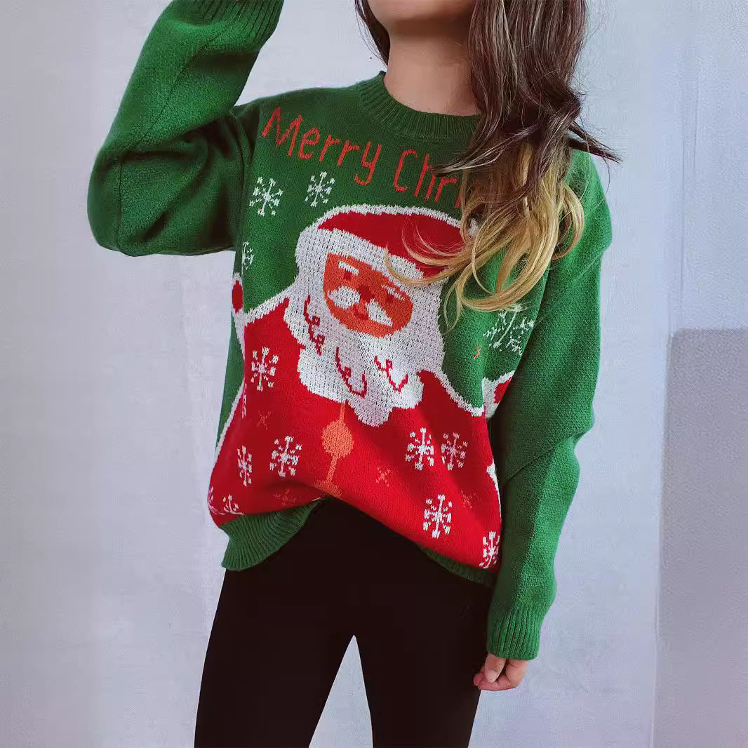 Damen Weihnachts-Pullover mit festlichem Design und hochwertigem Strick Drune