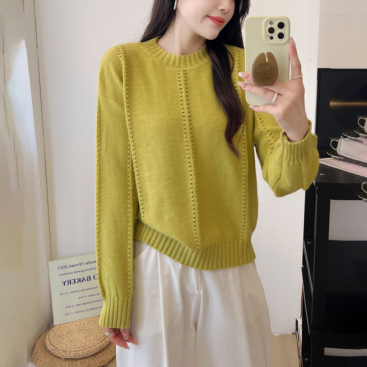 Damen Grobstrickpullover mit modernen Struktur-Details und lässigem Schnitt Drune