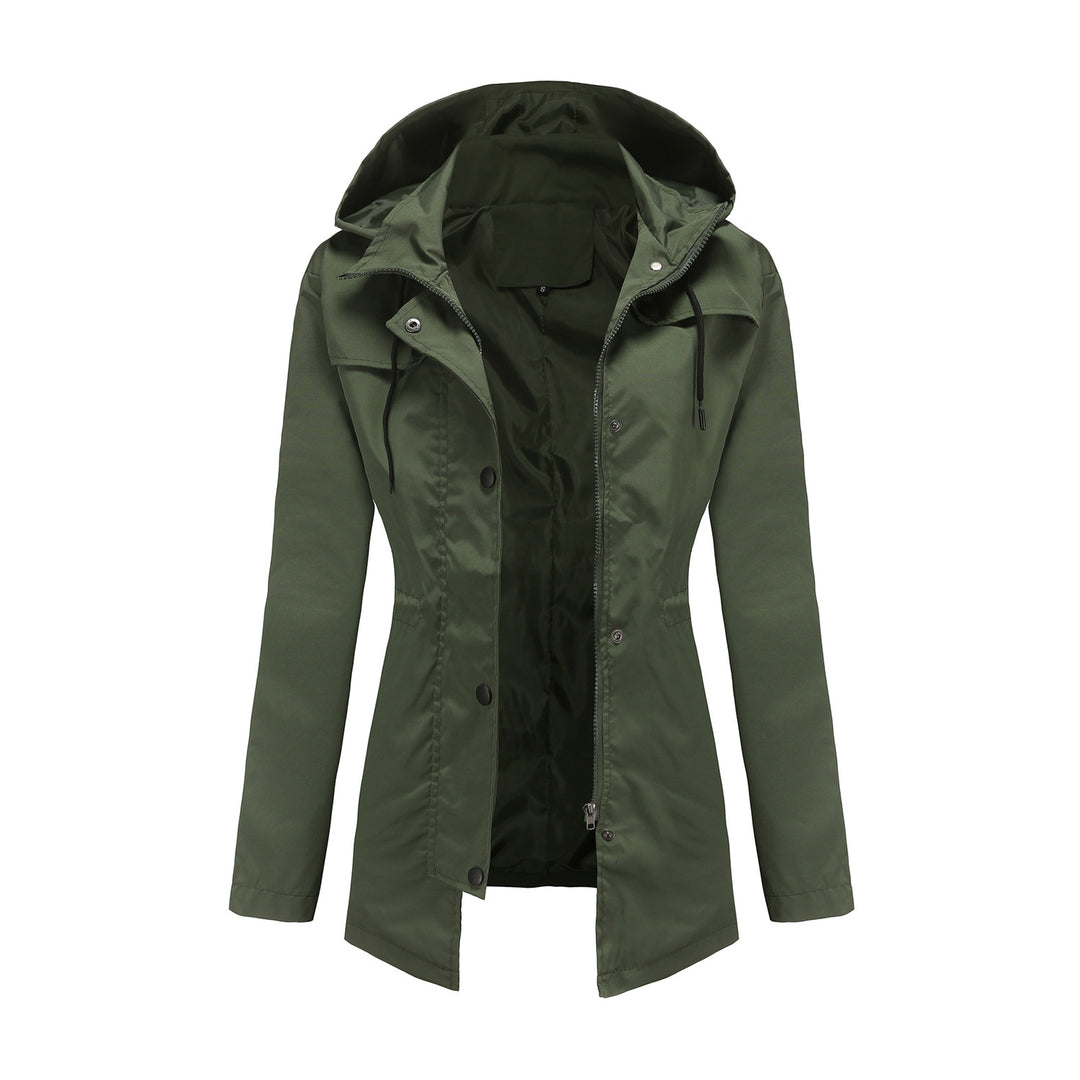 Damen wetterfeste Freizeitjacke mit verstellbarer Kapuze Drune