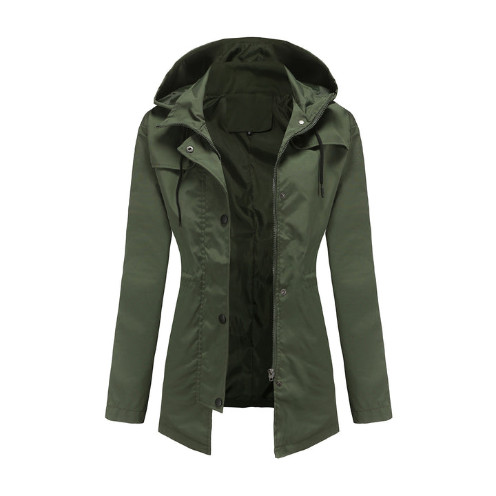 Damen wetterfeste Freizeitjacke mit verstellbarer Kapuze Drune