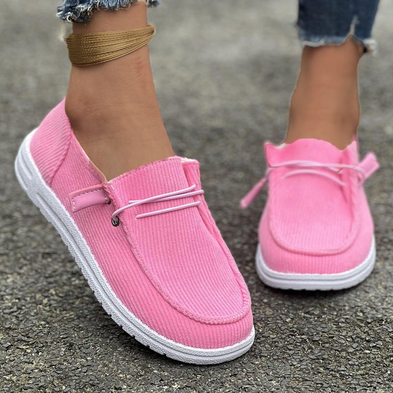 Damen nan urbaner Slip-On Loafer mit geripptem Textiloberteil und dämpfender Gummisohle Drune