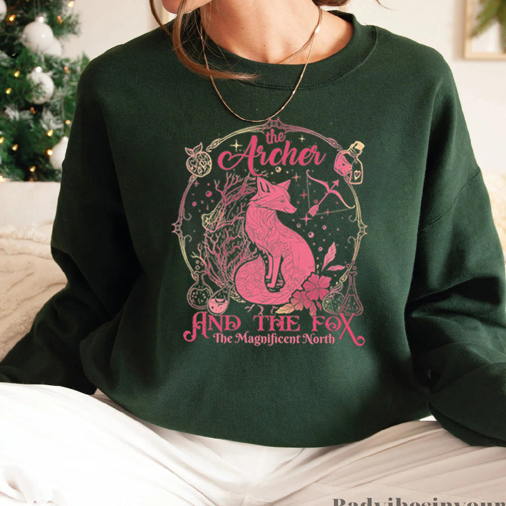 Damen Sweatshirt mit kreativem Tiermotiv und inspirierendem Druck Drune