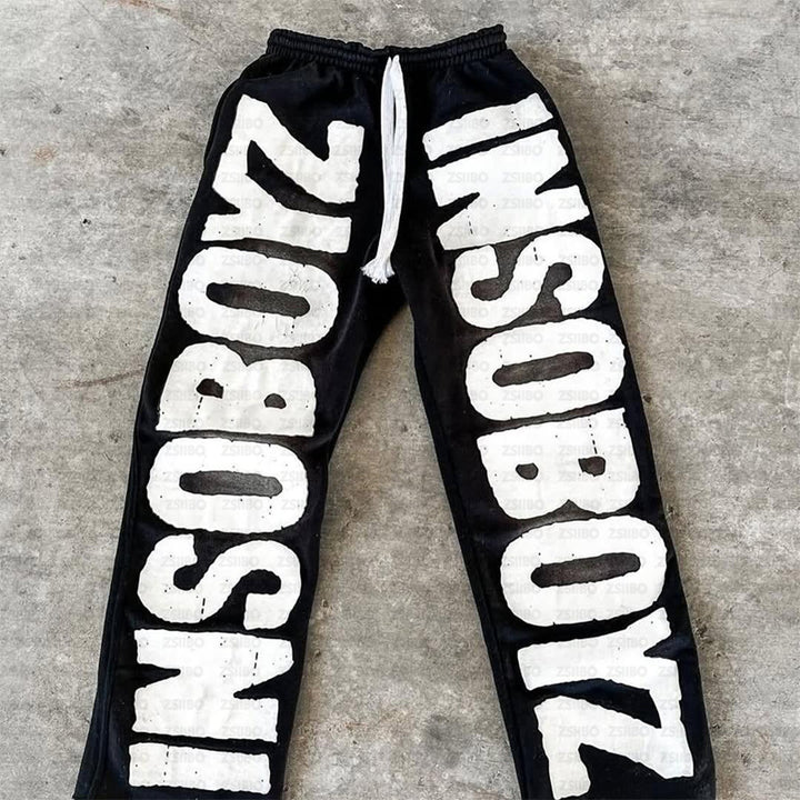 Damen Sweatpants mit großem auffälligem Logodruck Drune