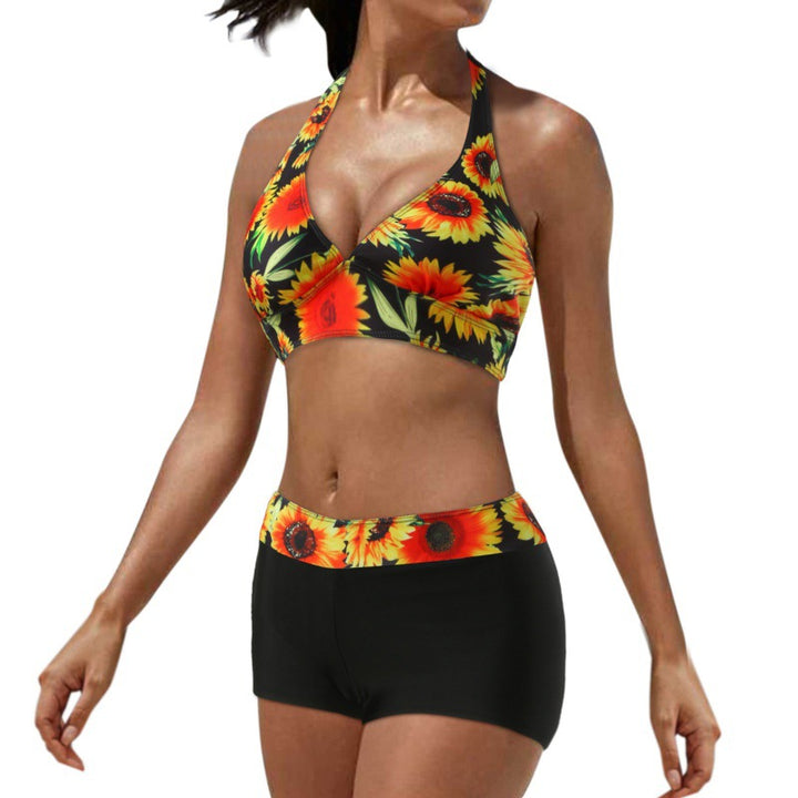 Damen Sportlicher Bikini mit hoch geschnittenem Unterteil Drune