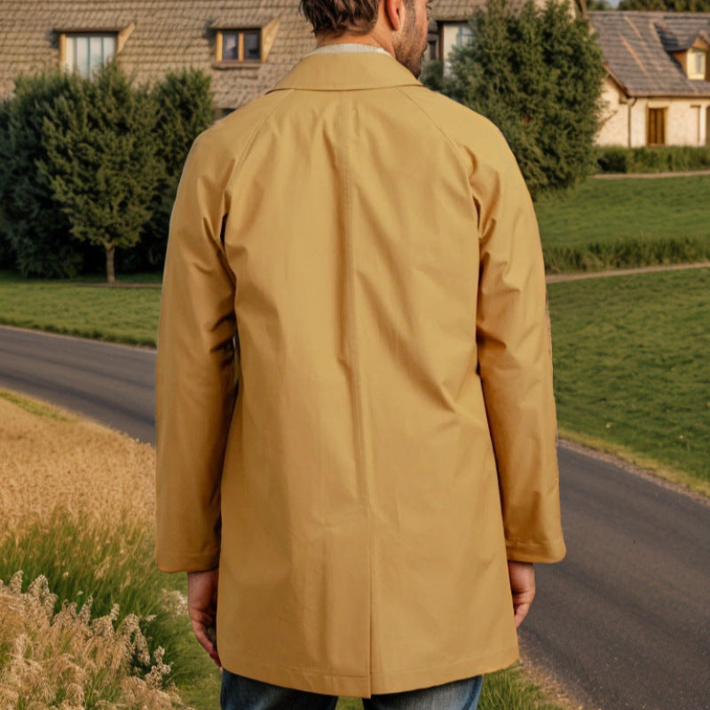 Herren lässige Übergangsjacke mit knopfbarem Kragen Drune