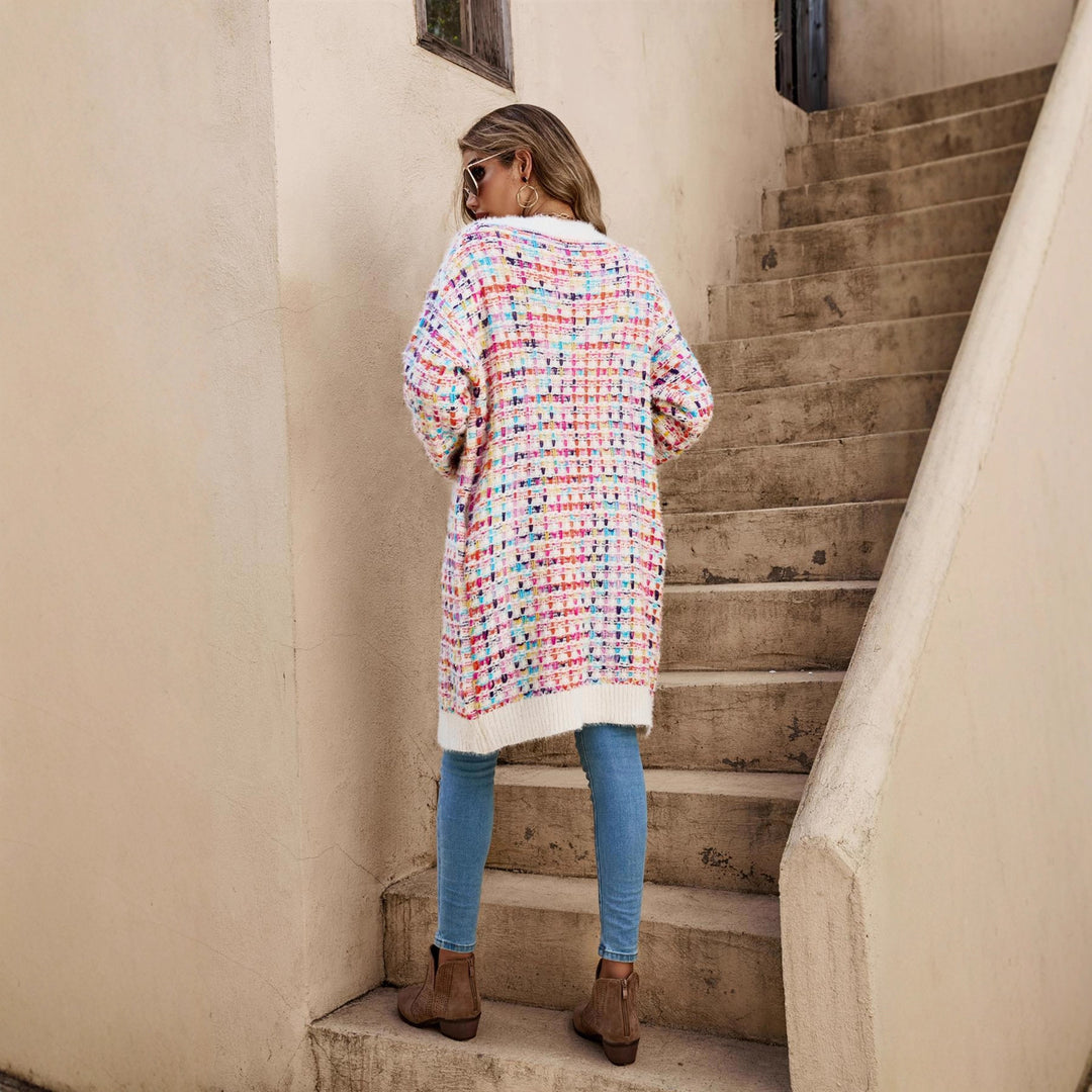 Damen gemütlicher Strickcardigan im modernen Kunstdesign Drune