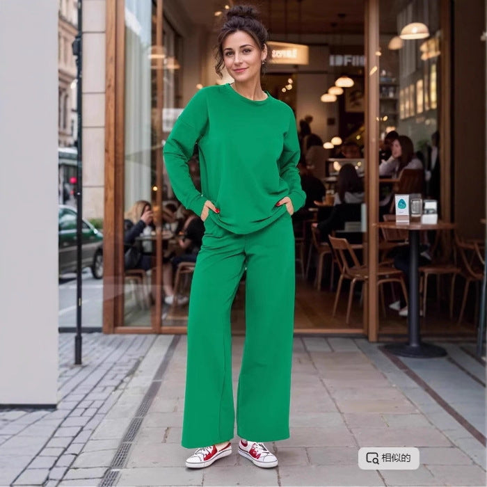 Damen Bequemes Freizeit-Loungewear-Set mit weitem Schnitt Drune