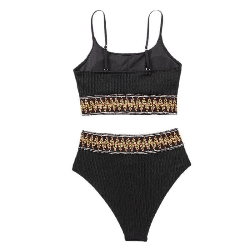 Damen Bikini-Set mit stylischem Hochbund und elastischem Oberteil Drune