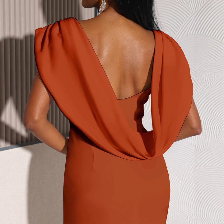 Damen Etuikleid mit eleganter Drapierung Drune
