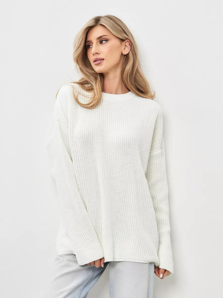 Damen Oversized Pullover mit strukturiertem Strick und weitem Schnitt Drune