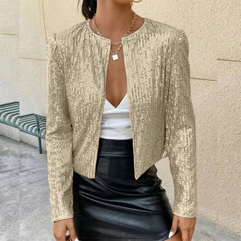Damen Glitzernde Strickjacke Drune