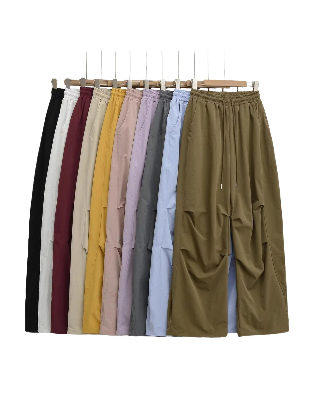 Damen weite Freizeithose mit elastischem Bund und praktischen Seitentaschen Drune