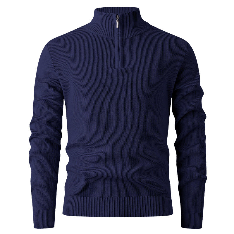 Herren Pullover mit Stehkragen und zusätzlichem Reißverschluss Drune