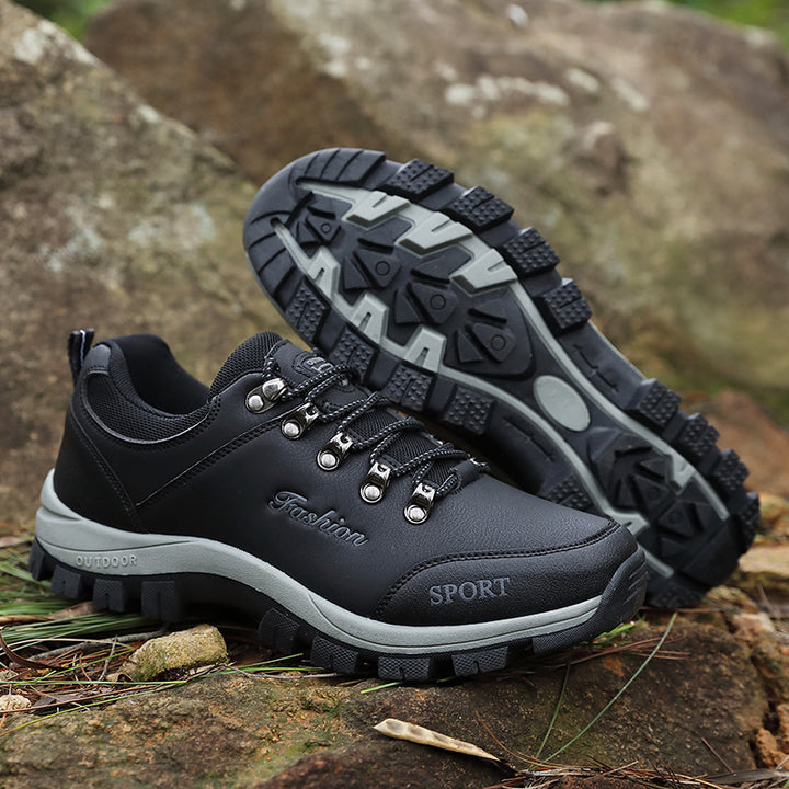Herren nan robuste Trekkinghalbschuhe mit Metallösen, verstärkter Zehenkappe und griffiger Outdoor-Laufsohle Drune